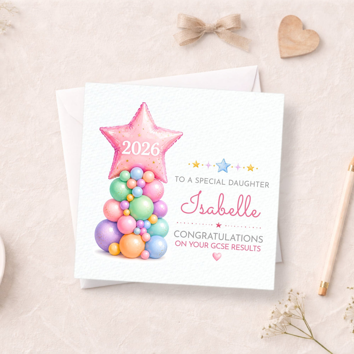 Personalised Exam Results Cards