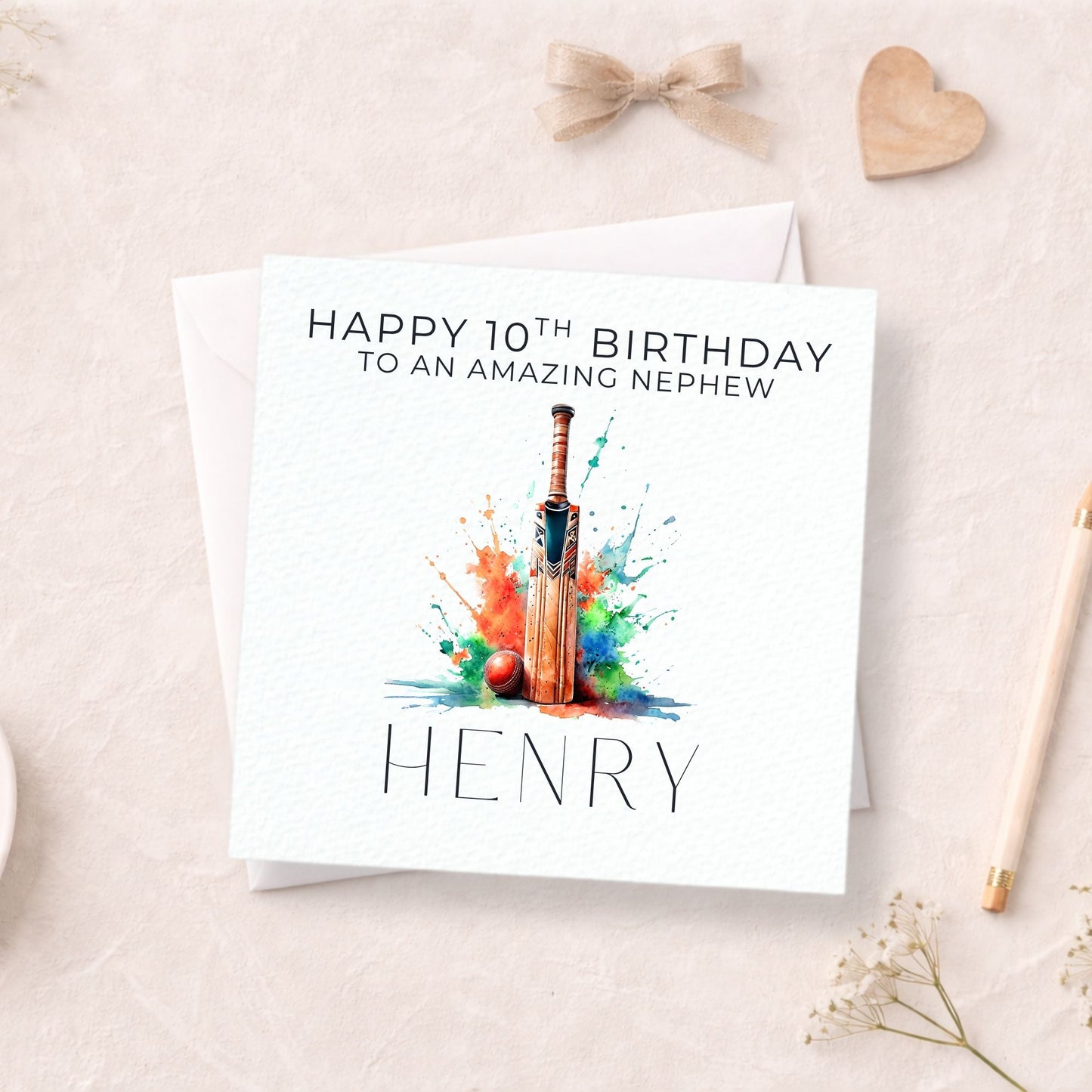 Personalised Cricket Birthday Card