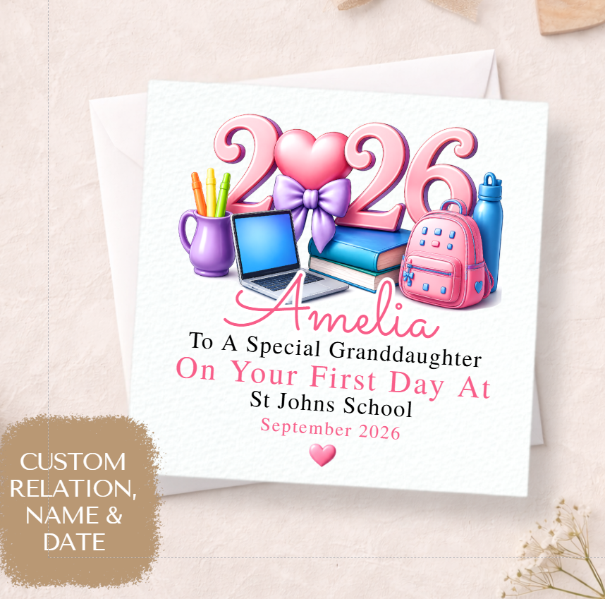 First Day at School Card 2026