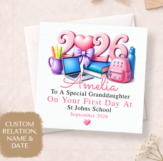 First Day at School Card 2026