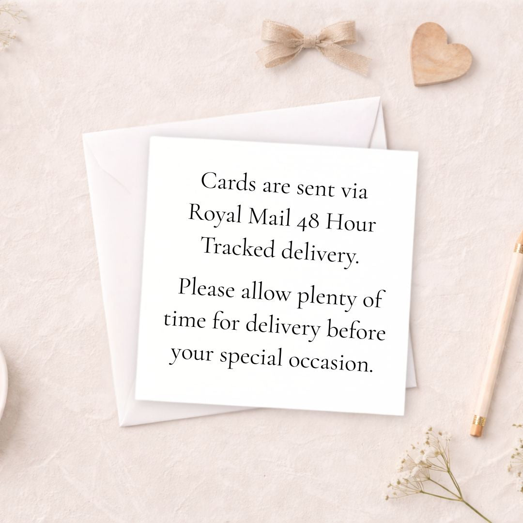 Personalised New Baby Girl Card - Giraffe Illustration