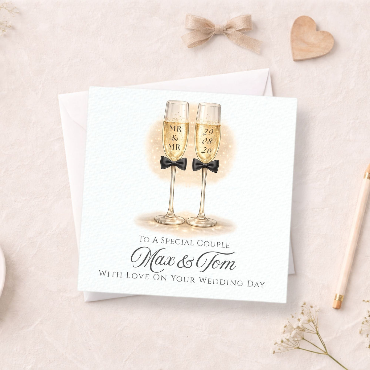Personalised Wedding Card | Mr & Mrs, Mr & Mr or Mrs & Mrs