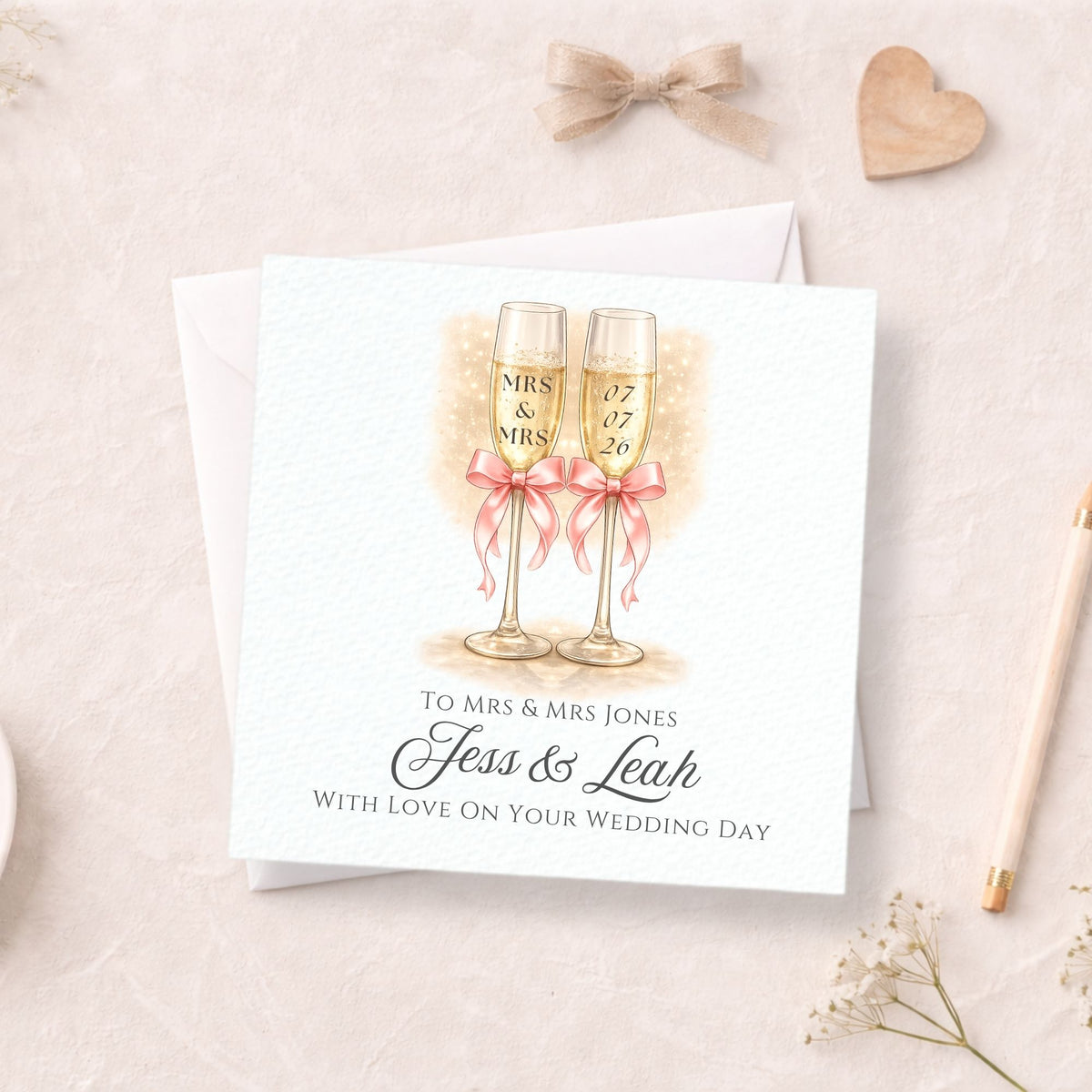 Personalised Wedding Card | Mr & Mrs, Mr & Mr or Mrs & Mrs