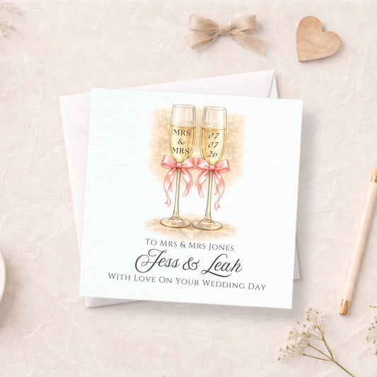 Personalised Wedding Card | Mr & Mrs, Mr & Mr or Mrs & Mrs